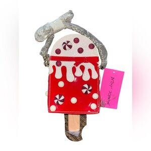 Betsey Johnson Peppermint Pop Crossbody Bag Red